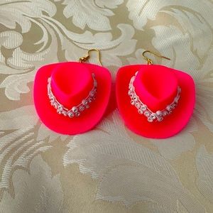 Hand made Barbie cowboy earrings.